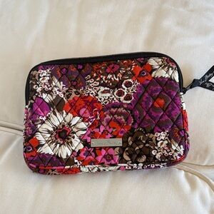 Vera Bradley Purple and Red Floral Cosmetic Bag